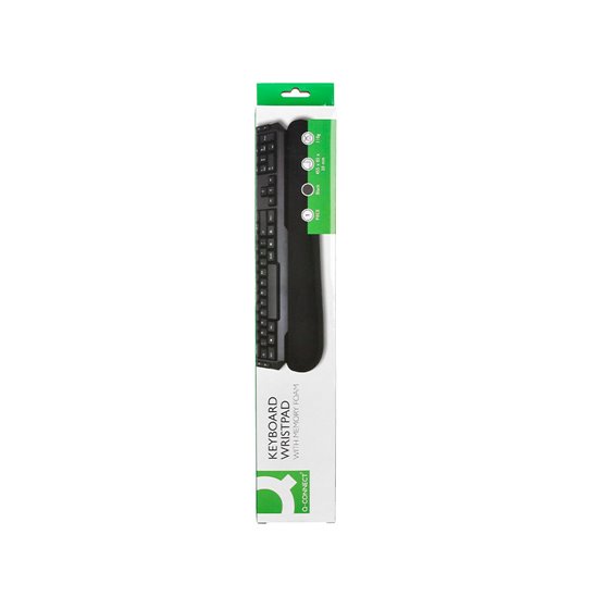 Reposamuñecas Q-Connect Memory Foam Para Teclado Color Negro 460X85X25 Mm