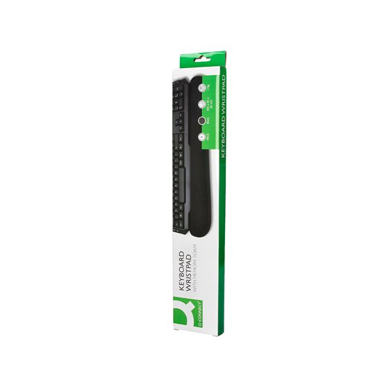 Reposamuñecas Q-Connect Memory Foam Para Teclado Color Negro 460X85X25 Mm