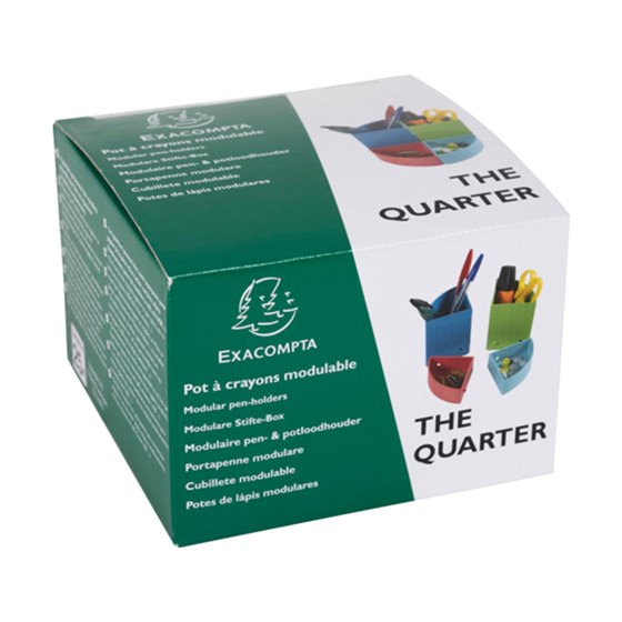 Organizador De Sobremesa Exacompta Aquarel The Quarter 4 Compartimentos Modulables Colores Pastel 120X120X83 Mm