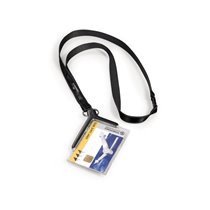 Identificador Con Cordon Plano Durable Acrilico Diagonal 54X85Mm