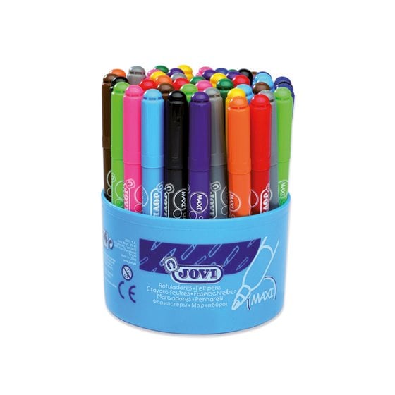 Rotulador Jovi Maxi 13 Mm Bote De 48 Unidades 12 Colores4 Unidades De Cada Color