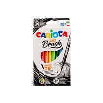 Rotulador Carioca Super Brush Caja De 10 Unidades Colores Surtidos