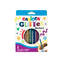 Rotulador Carioca Glitter Purpurina Punta 1 Mm Caja De 6 Unidades Colores Surtidos