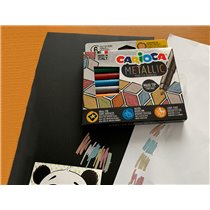 Rotulador Carioca Metallic Punta Maxi 6 Mm Caja De 6 Colores Surtidos