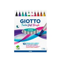 Rotulador Giotto Turbo Soft Brush Punta De Pincel Caja De 10 Unidades Colores Surtidos