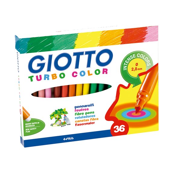 Rotulador Giotto Turbo Color Caja De 36 Colores
