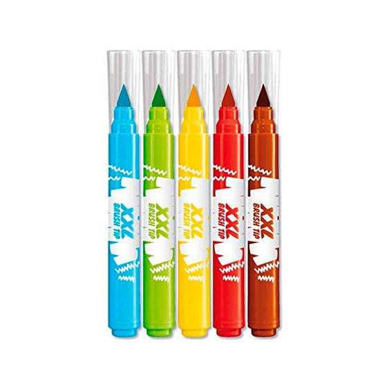 Rotulador Maped Color Peps Jumbo Punta Pincel Caja De 5 Colores Surtidos