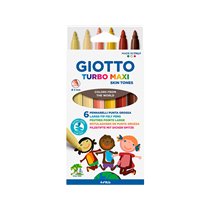 Rotulador Giotto Turbo Maxi Skin Tones Lavable Punta Bloqueada Caja De 6 Colores Surtidos