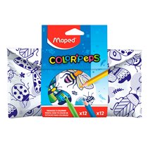Set Para Colorear Maped 12 Rotuladores + 12 Lapices Colores Surtidos