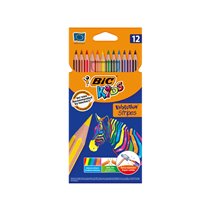Lapices De Colores Bic Evolution Stripes Caja De 12 Colores Surtidos