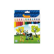 Lapices De Colores Jovi Maxi Triangulares Estuche De 12 Unidades Colores Surtidos