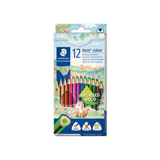 Lapices De Colores Staedtler Noris Colour Slim Triangular Caja De 12 Colores Surtidos