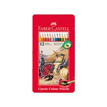 Lapices De Colores Faber Castell Caja Metalica De 12 Colores Surtidos