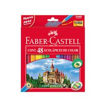 Lapices De Colores Faber-Castell C/48 Colores Hexagonal Madera Reforestada
