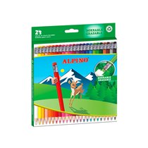 Lapices De Colores Alpino Borrable Caja De 24 Unidades Colores Surtidos