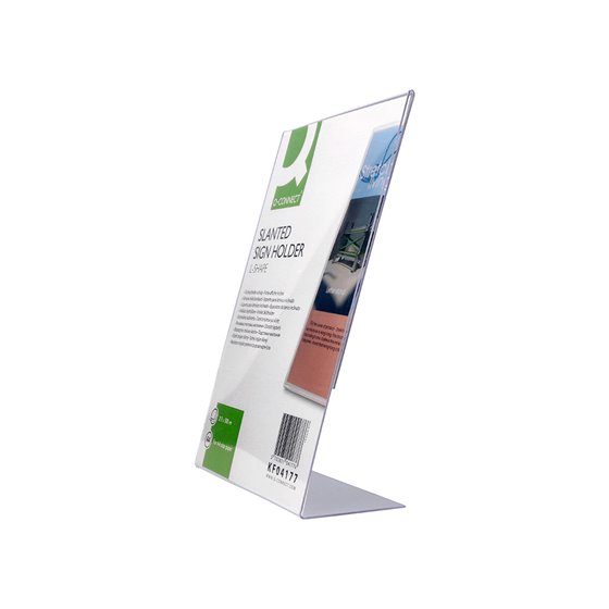 Expositor Sobremesa Q-Connect Con Forma De L Metacrilato Tamaño 213X300 Mm