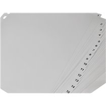 Separador Numerico Q-Connect Plastico 1-20 Juego De 20 Separadores Din A4 Multitaladro