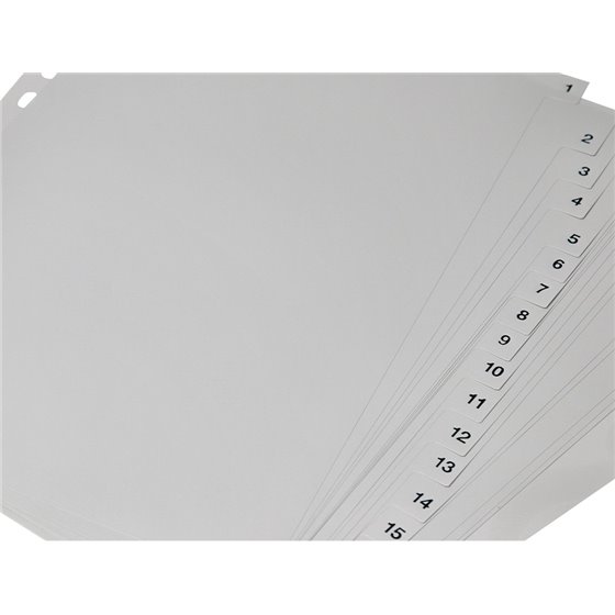 Separador Numerico Q-Connect Plastico 1-31 Juego De 31 Separadores Din A4 Multitaladro