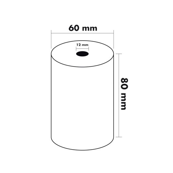 Rollo Sumadora Termico Q-Connect 80 Mm Ancho X 60 Mm Diametro Sin Bisfenol A Papel De 70 G/M2