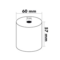 Rollo Sumadora Termico Q-Connect 57 Mm Ancho X 60 Mm Diametro Sin Bisfenol A Papel De 70 G/M2