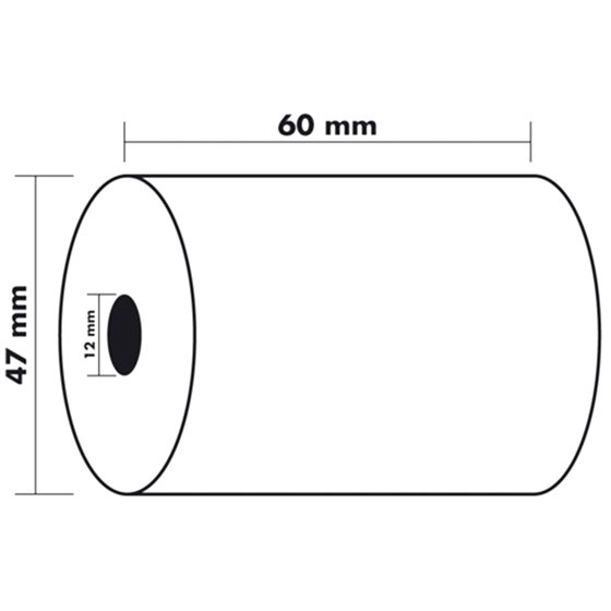 Rollo Sumadora Exacompta Termico 60 Mm X 47 Mm 55 G/M2
