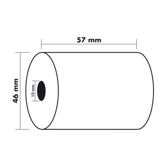 Rollo Sumadora Exacompta Safe Contact Termico 57 Mm X 46 Mm 55 G/M2