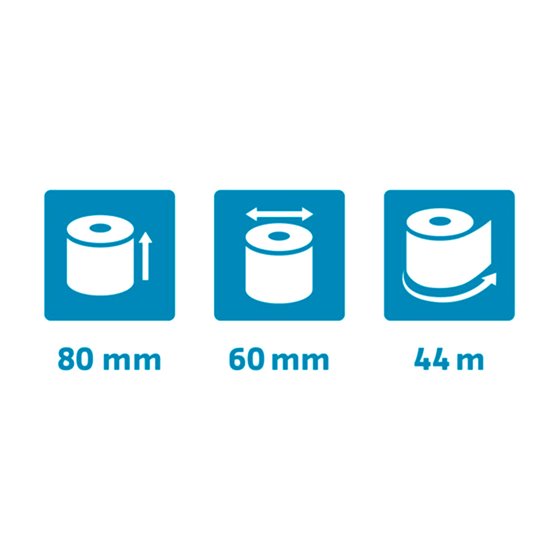 Rollo Sumadora Exacompta Safe Contact Termico 80 Mm X 60 Mm 52 G/M2