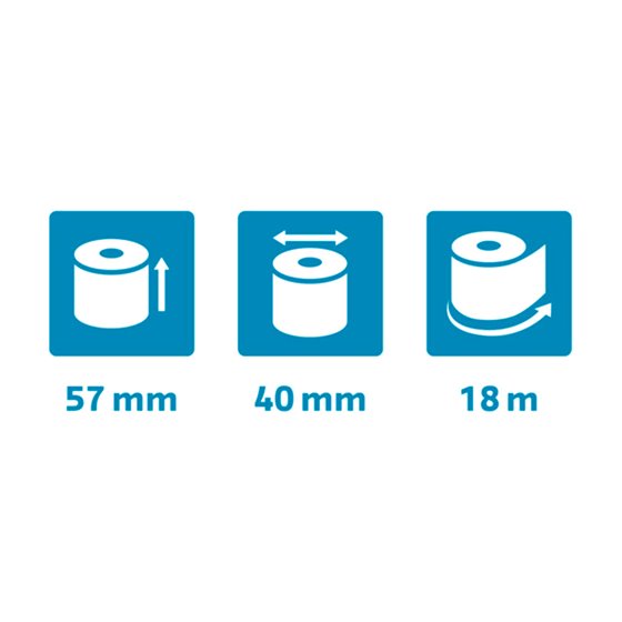 Rollo Sumadora Exacompta Safe Contact Termico 57 Mm X 40 Mm 52 G/M2