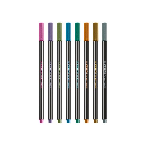 Rotulador Stabilo Punta De Fibra Pen 68 Metallic Estuche Plastico De 8 Unidades Colores Surtidos