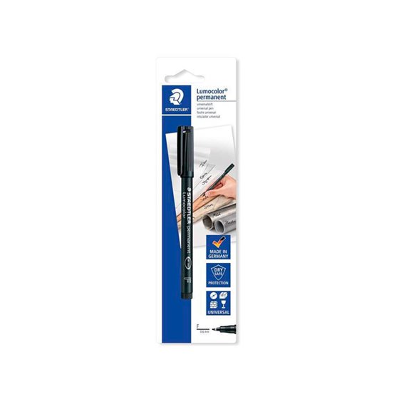 Rotulador Staedtler Lumocolor Retroproyeccion Punta De Fibrapermanente 318-9 Negro Punta Fina Redonda 0.6 Mm