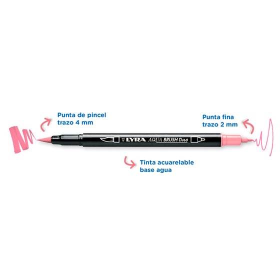 Rotulador Lyra Aqua Brush Acuarelable Doble Punta Y Pincel Tonos Pastel Blister De 6 Unidades Surtidas