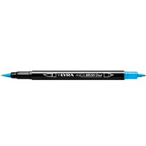 Rotulador Lyra Aqua Brush Acuarelable Doble Punta Fina Y Pincel Azul Claro