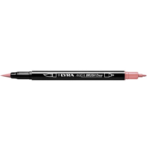Rotulador Lyra Aqua Brush Acuarelable Doble Punta Fina Y Pincel Rosa Carmin
