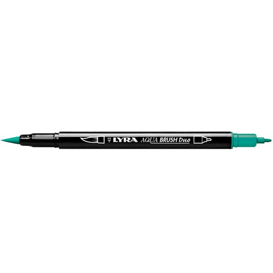 Rotulador Lyra Aqua Brush Acuarelable Doble Punta Fina Y Pincel Verde Noche