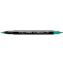 Rotulador Lyra Aqua Brush Acuarelable Doble Punta Fina Y Pincel Verde Noche