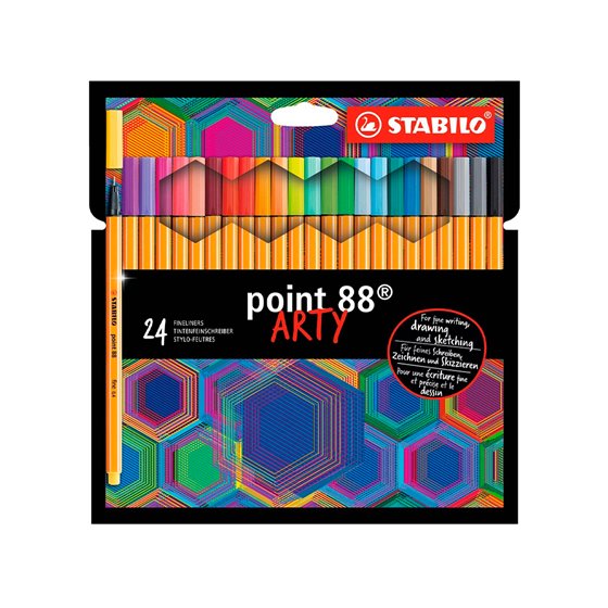 Rotulador Stabilo Point 88 Punta De Fibra Arty Line Estuche Carton De 24 Unidades Colores Surtidos