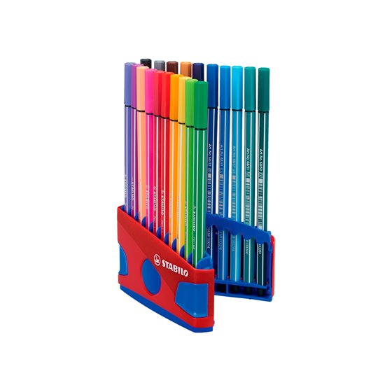 Rotulador Stabilo Punta De Fibra Pen 68 Color Parade Estuche De 20 Unidades Colores Surtidos
