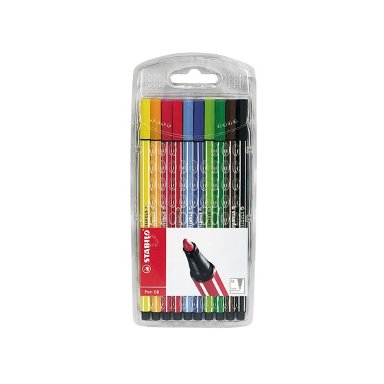 Rotulador Stabilo Acuarelable Pen 68 Estuche De 10 Unidades Colores Surtidos