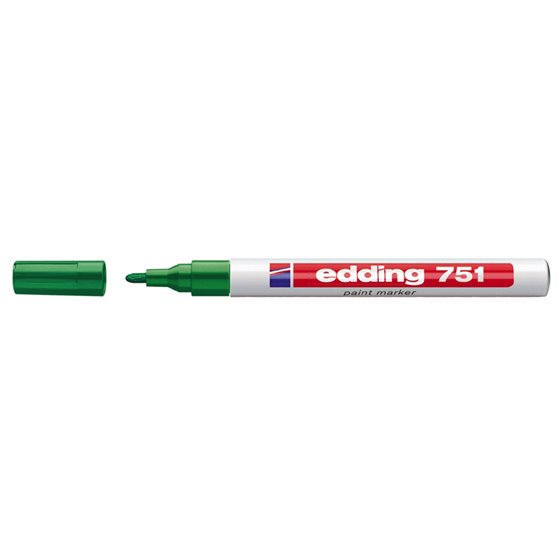 Rotulador Edding Punta Fibra 751 Verde Punta Redonda 1-2 Mm