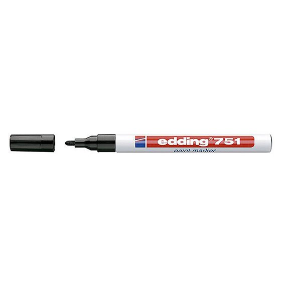Rotulador Edding Punta Fibra 751 Negro Punta Redonda 1-2 Mm