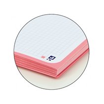 Recambio Color 1 Oxford Din A4+ 80 Hojas 90 Gr Cuadro 5 Mm 4 Taladros Color Rosa Chicle
