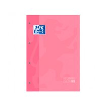 Recambio Color 1 Oxford Din A4+ 80 Hojas 90 Gr Cuadro 5 Mm 4 Taladros Color Rosa Chicle
