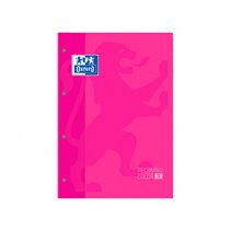 Recambio Color 1 Oxford Din A4+ 80 Hojas 90 Gr Cuadro 5 Mm 4 Taladros Color Fucsia