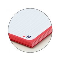 Recambio Color 1 Oxford Din A4+ 80 Hojas 90 Gr Cuadro 5 Mm 4 Taladros Color Rojo