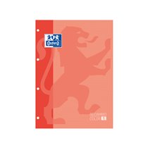Recambio Color Oxford Din A4 80 Hojas Cuadro 5 Mm 4 Taladros Melocoton