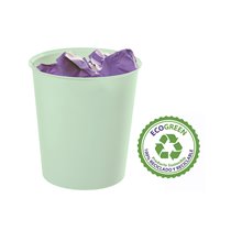 Papelera Plastico Archivo 2000 Ecogreen 100% Reciclada 18 Litros Color Verde Pastel