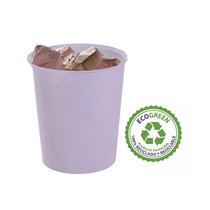 Papelera Plastico Archivo 2000 Ecogreen 100% Reciclada 18 Litros Color Malva Pastel