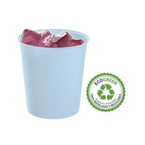 Papelera Plastico Archivo 2000 Ecogreen 100% Reciclada 18 Litros Color Azul Pastel