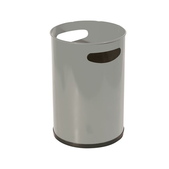 Papelera Metalica Con Asas 101 Gris 32X21 Cm