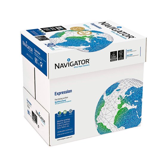Papel Fotocopiadora Navigator Din A3 90 Gramos Papel Multiuso Ink-Jet Y Laser Paquete De 500 Hojas